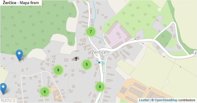 Žerčice - mapa firem