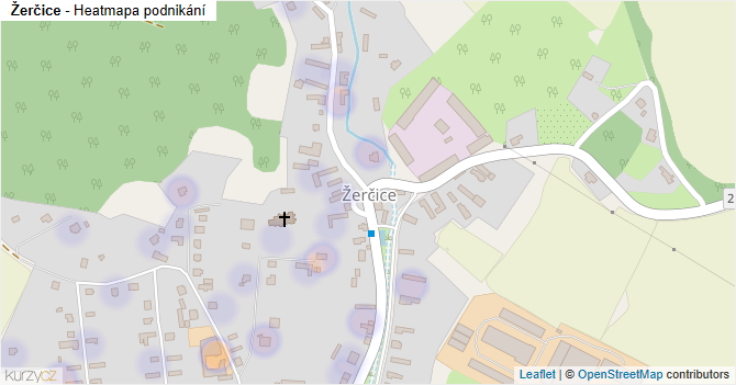 Žerčice - mapa podnikání