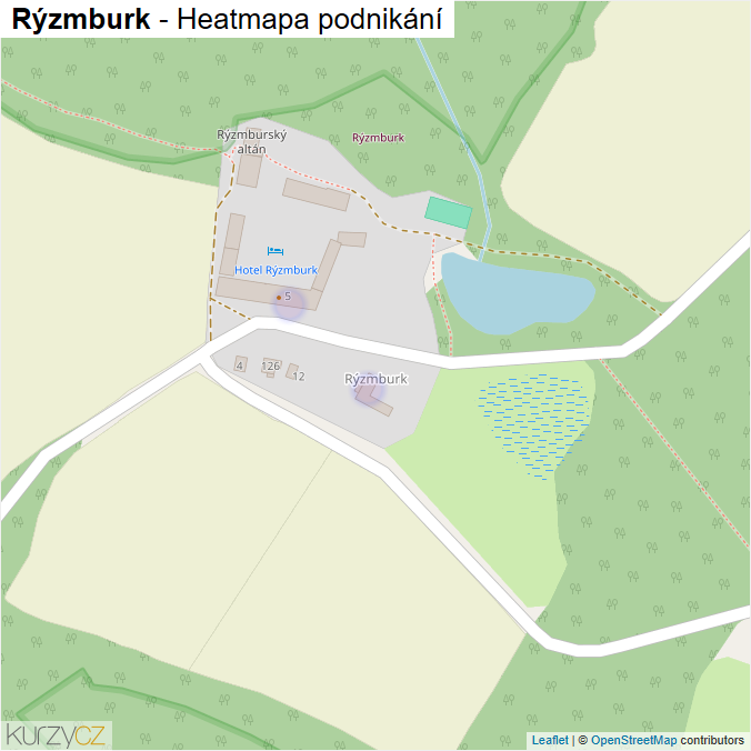Mapa Rýzmburk - Firmy v části obce.