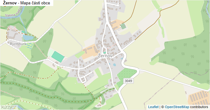 Žernov - mapa části obce