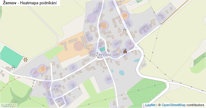Žernov - mapa podnikání