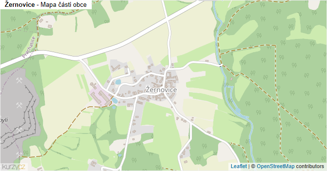 Žernovice - mapa části obce