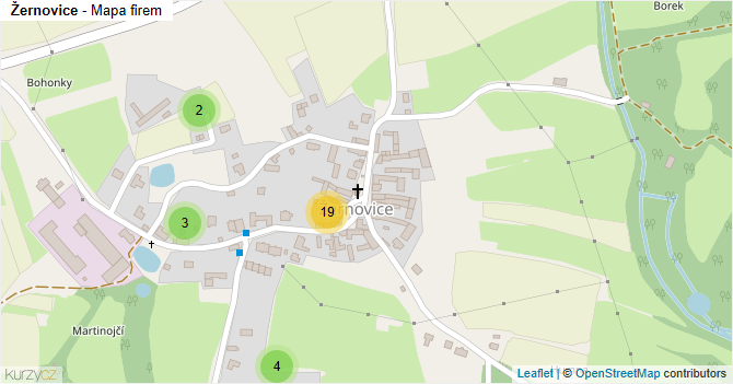 Žernovice - mapa firem