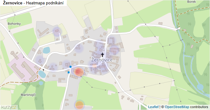 Žernovice - mapa podnikání