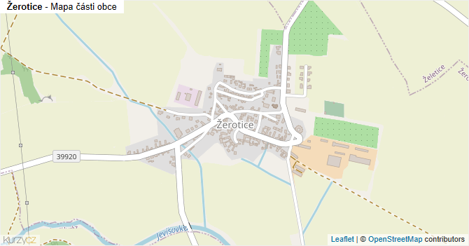 Žerotice - mapa části obce