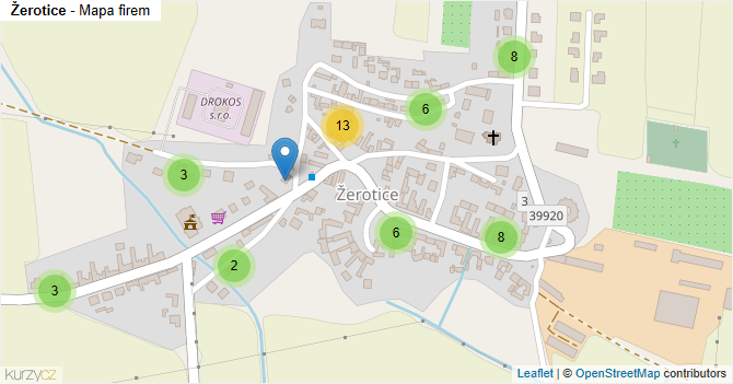 Žerotice - mapa firem