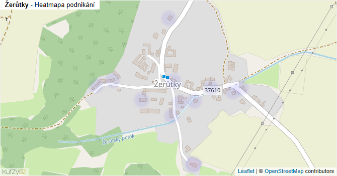 Žerůtky - mapa podnikání