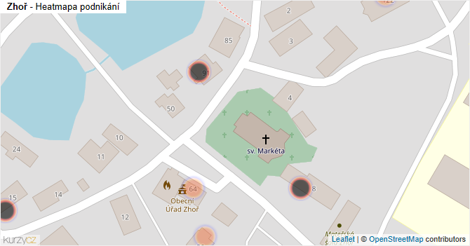 Zhoř - mapa podnikání
