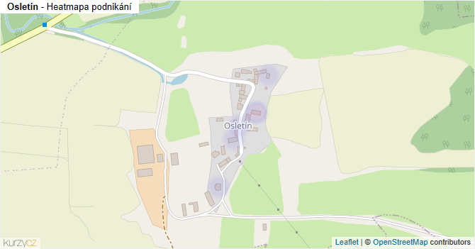 Osletín - mapa podnikání