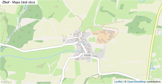 Zhoř - mapa části obce