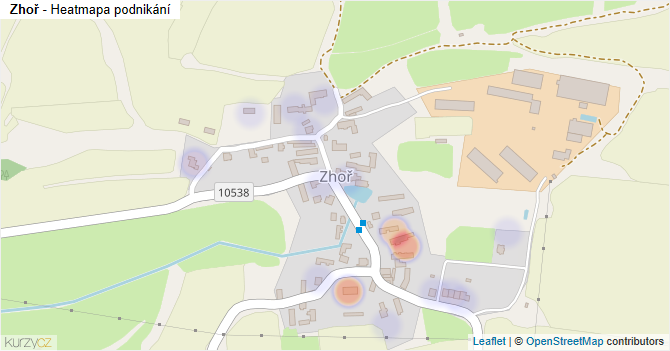 Zhoř - mapa podnikání