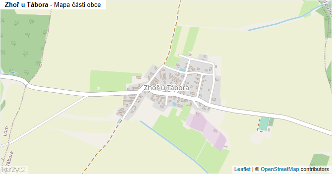 Zhoř u Tábora - mapa části obce
