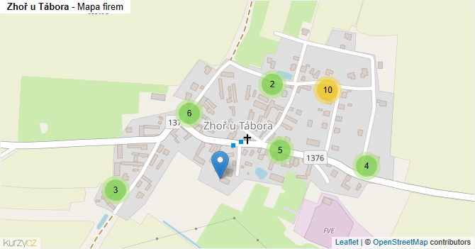 Zhoř u Tábora - mapa firem
