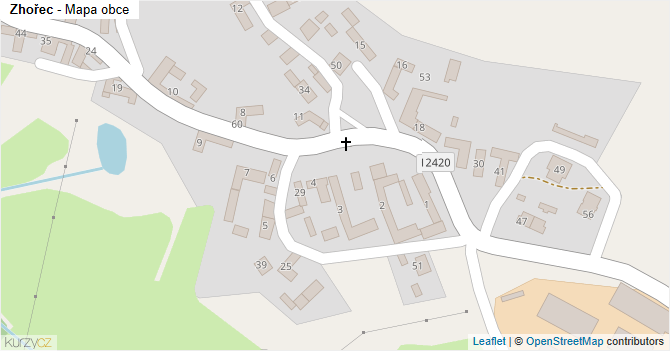 Zhořec - mapa obce