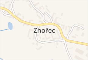 Zhořec v obci Zhořec - mapa části obce