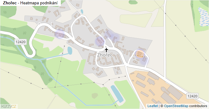 Zhořec - mapa podnikání