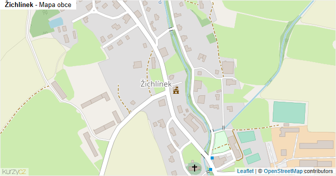 Žichlínek - mapa obce