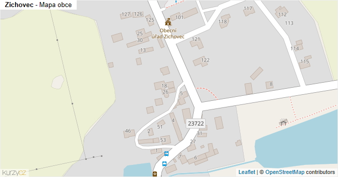 Zichovec - mapa obce