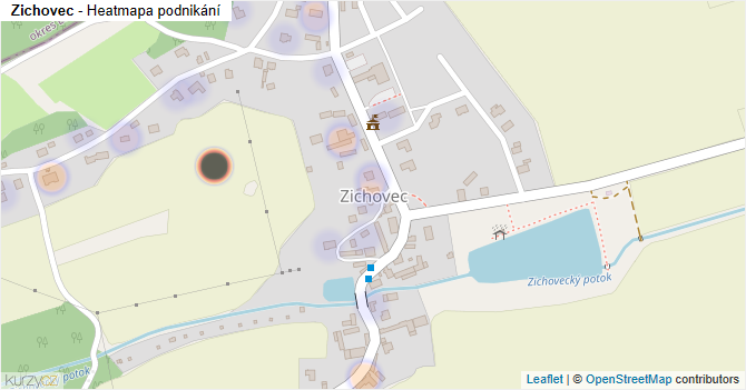Zichovec - mapa podnikání