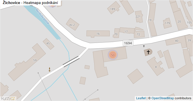 Žichovice - mapa podnikání