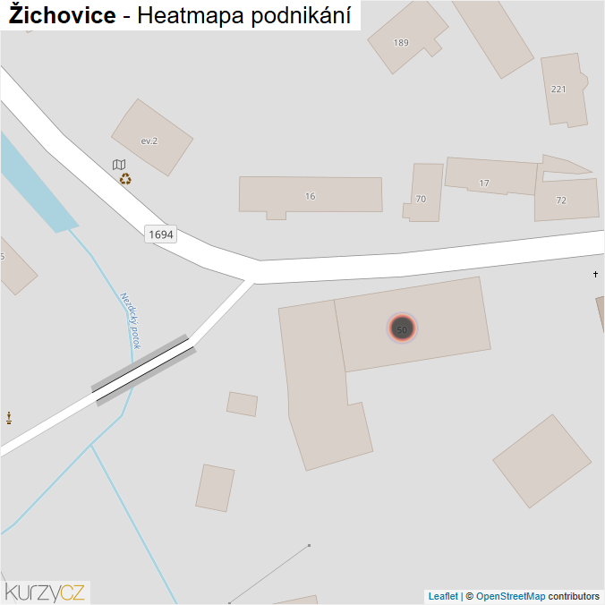 Mapa Žichovice - Firmy v obci.