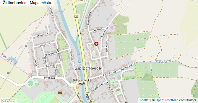 Židlochovice - mapa města