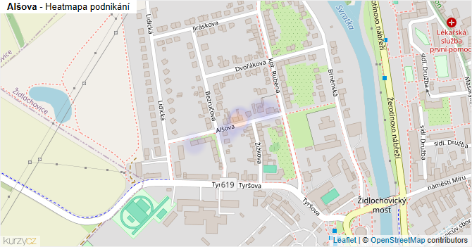 Alšova - mapa podnikání