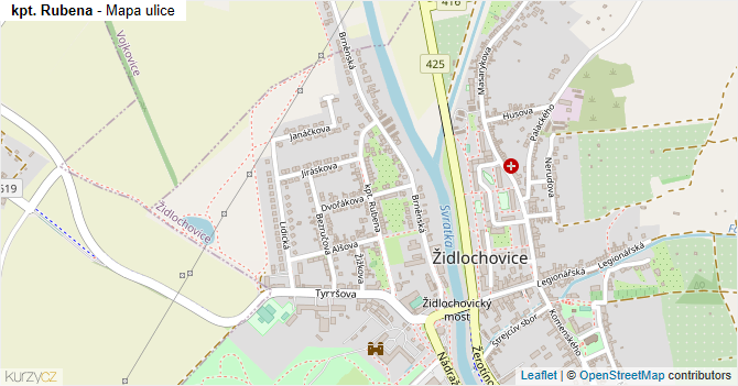 kpt. Rubena - mapa ulice