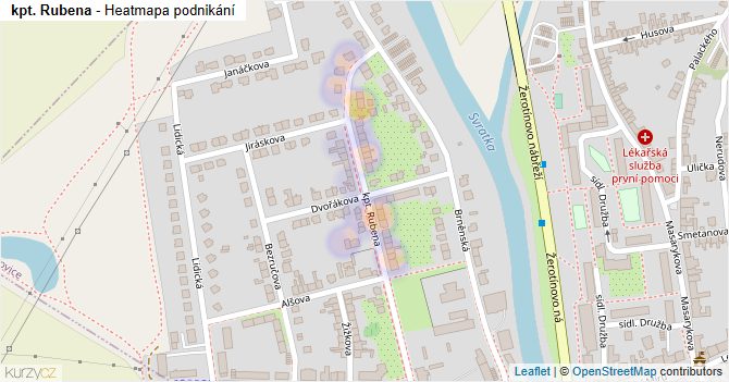 kpt. Rubena - mapa podnikání