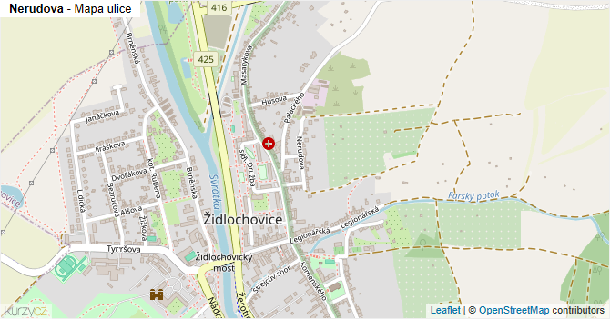 Nerudova - mapa ulice