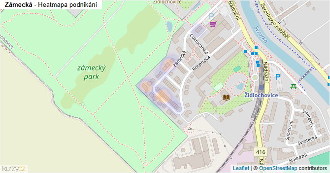Zámecká - mapa podnikání