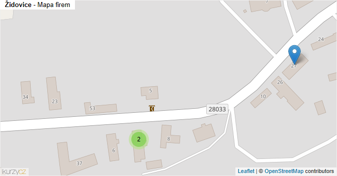 Židovice - mapa firem