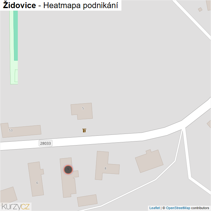 Mapa Židovice - Firmy v obci.