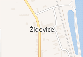 Židovice v obci Židovice - mapa části obce