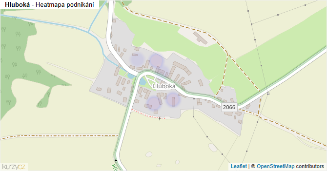 Hluboká - mapa podnikání