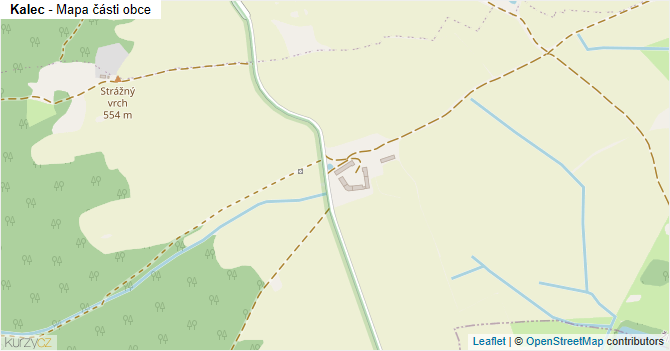 Kalec - mapa části obce