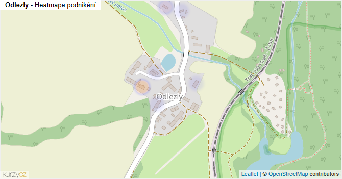 Odlezly - mapa podnikání