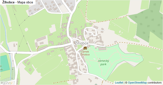 Žihobce - mapa obce