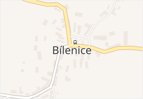 Bílenice v obci Žihobce - mapa části obce