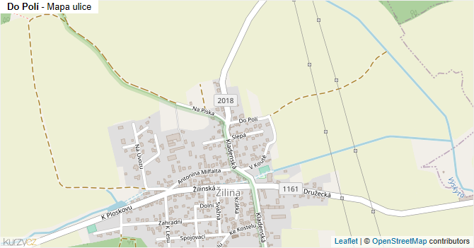 Do Polí - mapa ulice