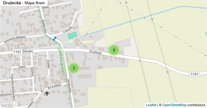 Družecká - mapa firem