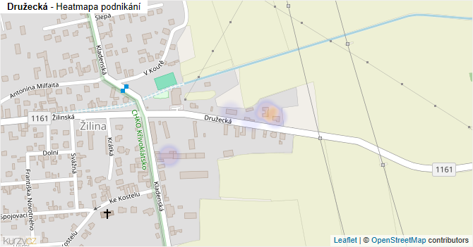 Družecká - mapa podnikání