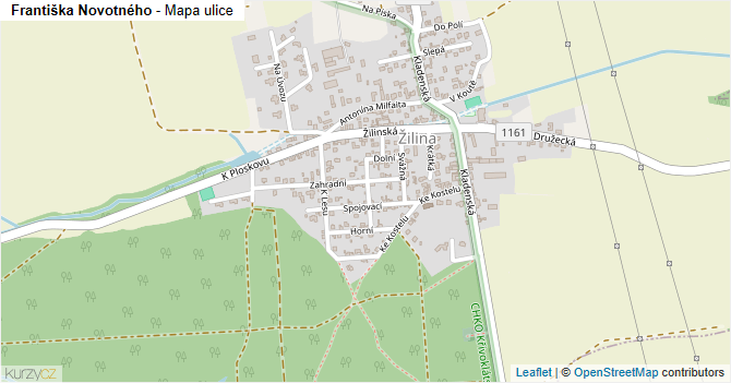 Františka Novotného - mapa ulice