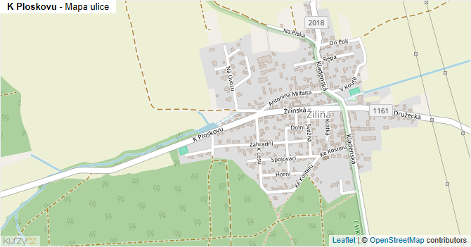 K Ploskovu - mapa ulice