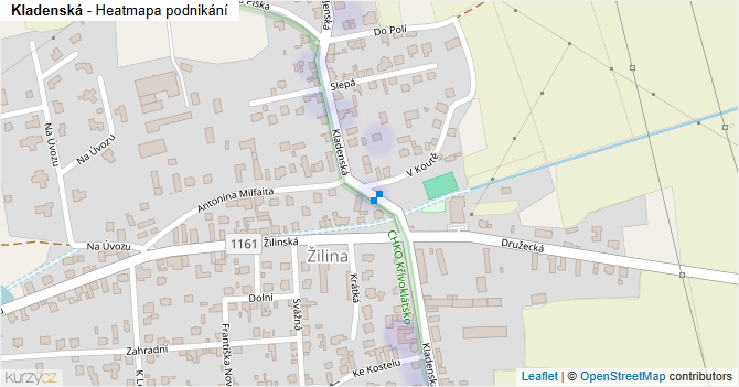 Kladenská - mapa podnikání
