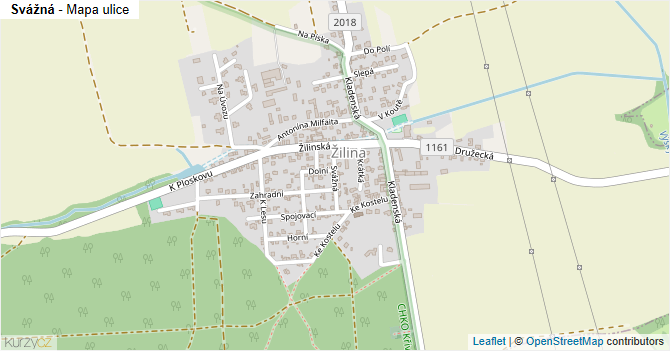 Svážná - mapa ulice