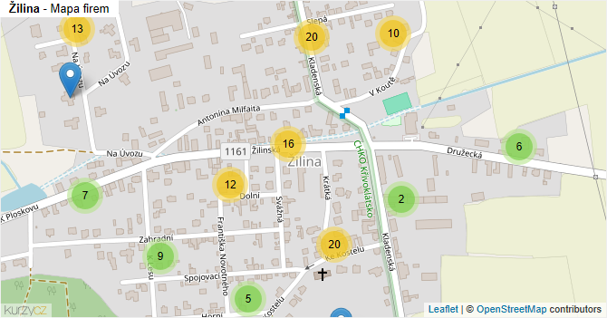 Žilina - mapa firem