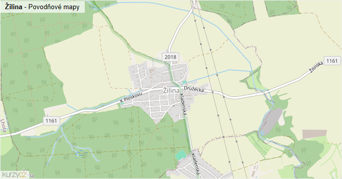 Žilina - záplavové mapy stoleté vody