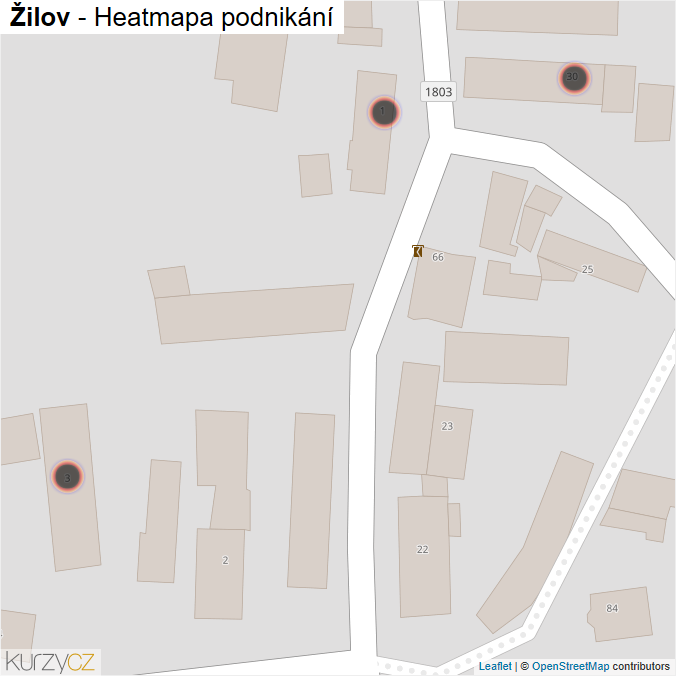 Mapa Žilov - Firmy v obci.