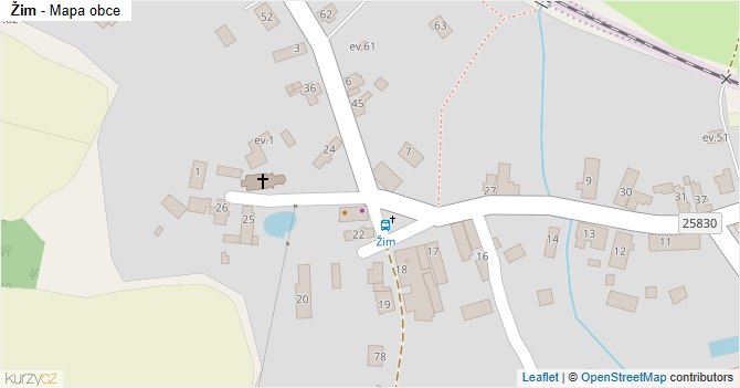 Žim - mapa obce